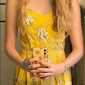 Yellow Floral Dress